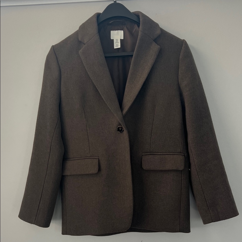H&M LOOSE-FIT BLAZER
 Brown Women's Blazer